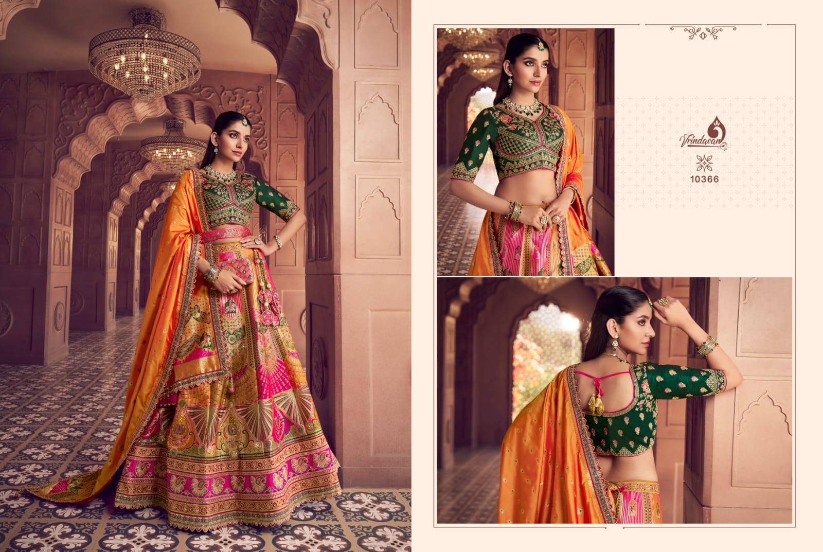 VRINDAVAN VOLUME 6 9 By VRINDAVAN 10369 SERIES Designer Beautiful Collection Occasional Wear & Party Wear Net Lehengas At Wholesale Price